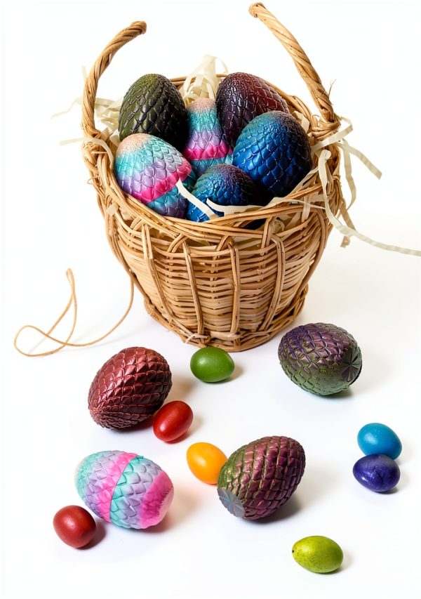 Cessfle 【2025 Updated 3D Printed Dragon Egg, Articulated Crystal 3D Printed Dragons with Wings, Cool Unique Birthday Gifts for Boys Kid Teen Adult, Dinosaur Eggs Fidget Toy-2