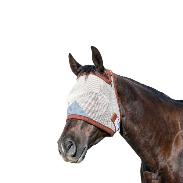 Equine Fly Mask Pro-Force UV Protection Adjustable Fit Without Ears-2