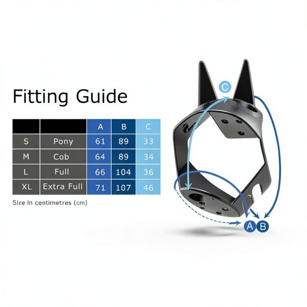 Horse Fly Mask Harrison Howard Pro Luminous UV Protection Large Blue-6