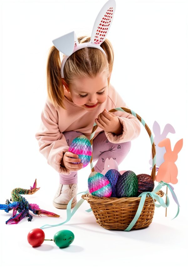 Cessfle 【2025 Updated 3D Printed Dragon Egg, Articulated Crystal 3D Printed Dragons with Wings, Cool Unique Birthday Gifts for Boys Kid Teen Adult, Dinosaur Eggs Fidget Toy-3
