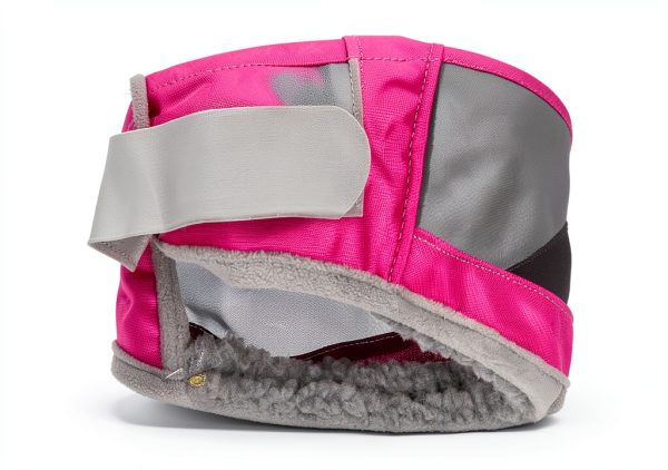 Fly Mask Harrison Howard Pro UV‑Proof Fleece Padding Flamingo Large-5